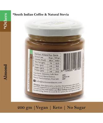 200gm Keto Espresso Almond Butter with South Indian Coffee & Stevia 2
