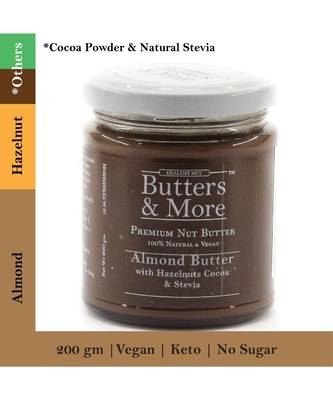 200gm Keto Almond Butter with Hazelnuts Cocoa & Jaggery 1