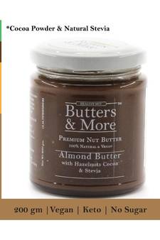 200gm Keto Almond Butter with Hazelnuts Cocoa & Jaggery