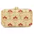 EMBROIDERED FAUX SILK CLUTCH GOLD