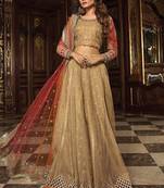 Gold Embroidered Net Salwar