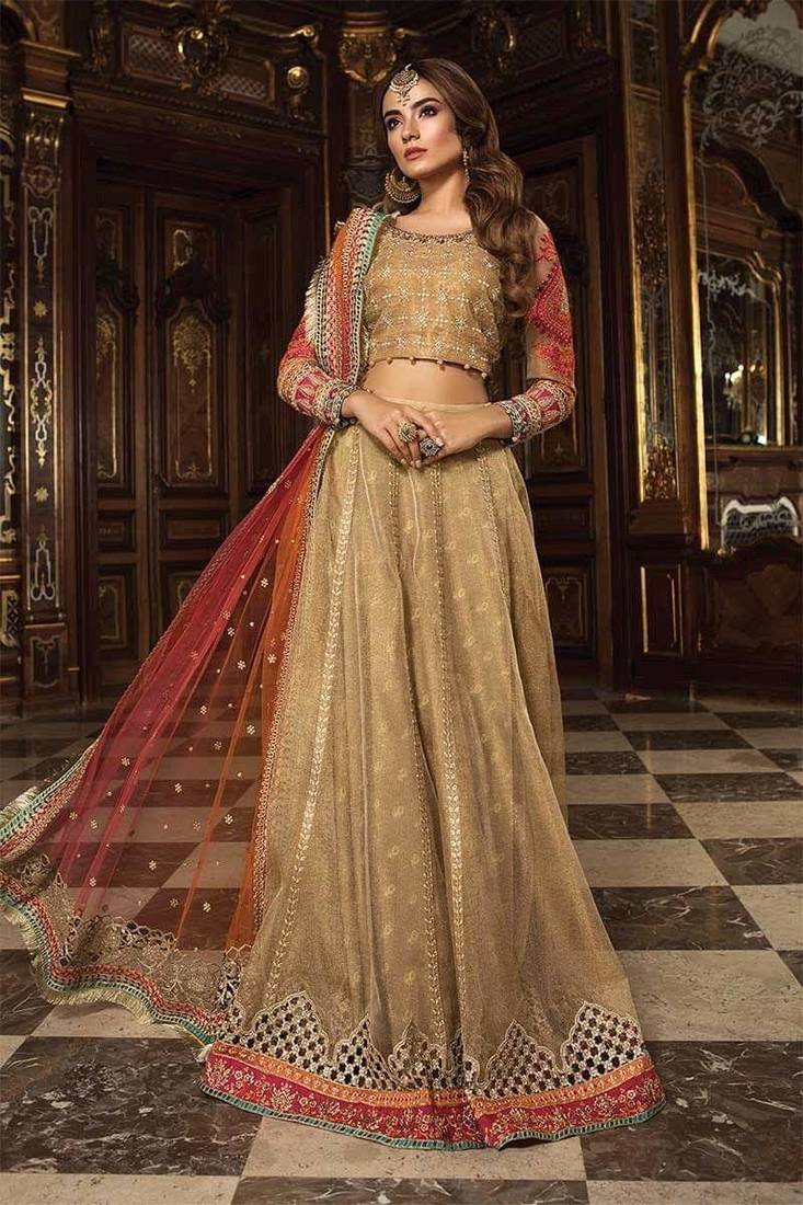 Gold Embroidered Net Salwar