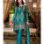 Turquoise Embroidered Chiffon Salwar
