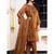 Mustard Embroidered Chiffon Salwar