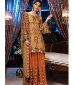 Gold Embroidered Chiffon Salwar