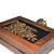 Brown, Black Clutch Wooden Embroidery Party