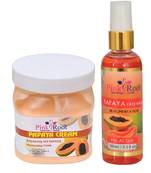 500ml Papaya Cream With 100ml Papaya Face Wash By Pink Root
