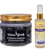 Femina Beauty Charcoal Cream With Pink Root Skin Whitening Face Wash