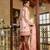 Peach Embroidered Chiffon Salwar