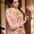 Peach Embroidered Chiffon Salwar