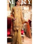 Gold Embroidered Chiffon Salwar