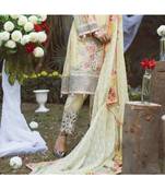 Yellow Embroidered Chiffon Salwar