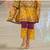 Yellow Embroidered Chiffon Salwar