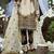 Cream Embroidered Chiffon Salwar