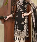 Black Embroidered Chiffon Salwar