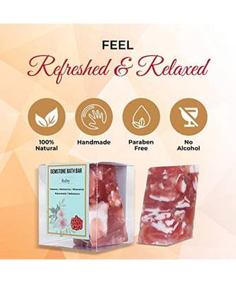 160 Gm Ruby Gemstone Bath Bar 2