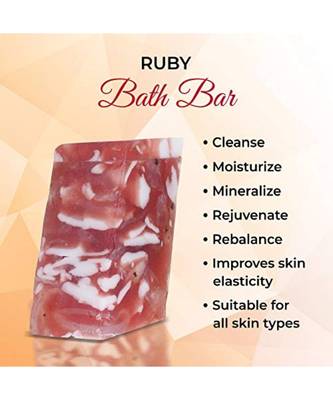 160 Gm Ruby Gemstone Bath Bar 3