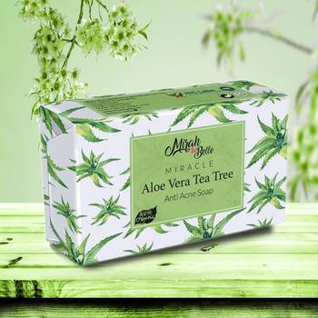 125Gm Organic Aloe Vera Tea Tree Anti Acne Soap Bar 1