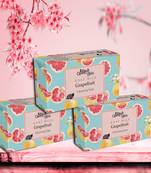 375 Gm Organic Goat Milk, Grapefruit Cleansing Soap Bar (Pack of 3)