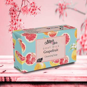 375 Gm Organic Goat Milk, Grapefruit Cleansing Soap Bar (Pack of 3) 2