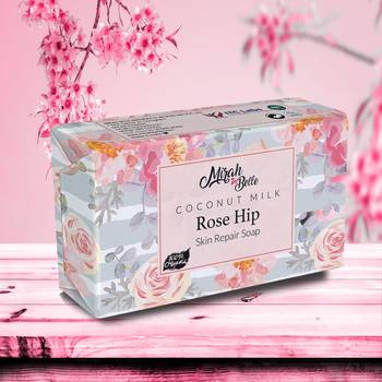 375 Gm Organic Coconut Milk, Rosehip Skin Repair Soap Bar (Pack of 3) 2