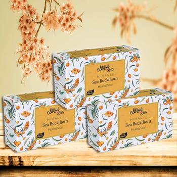 375 Gm Organic Sea Buckthorn Healing Soap Bar (Pack of 3) 1