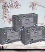 375 Gm Organic Activated Charcoal Cleansing Soap Bar (Pack of 3)