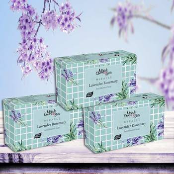 375 Gm Organic Lavender Rosemary Anti Blemish Soap Bar (Pack of 3) 1