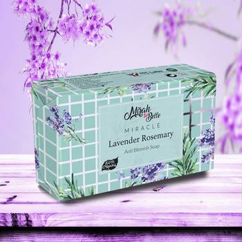 375 Gm Organic Lavender Rosemary Anti Blemish Soap Bar (Pack of 3) 2