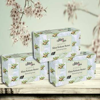 375 Gm Organic Shea Kokum Butter Soap Bar (Pack of 3) 1