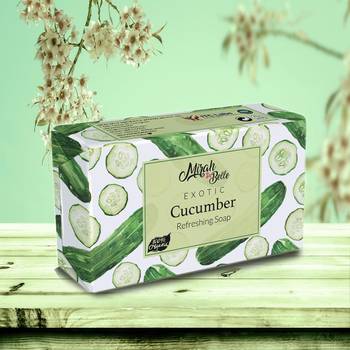 375 Gm Organic Cucumber Refreshing Soap Bar (Pack of 3) 2
