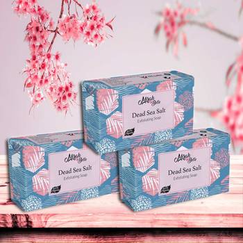 375 Gm Organic Dead Sea Salt Exfoliating Soap Bar (Pack of 3) 1