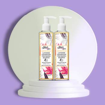 400 Ml Natural & Organic Lavender Cedarwood Volumising Shampoo (Pack of 2) 1