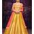 Gold Embroidered Brocade Semi Stitched Lehenga