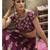 Purple Embroidered Silk Semi Stitched Lehenga