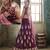 Purple Embroidered Silk Semi Stitched Lehenga
