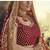 Beige Embroidered Silk Semi Stitched Lehenga
