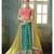 Dark-Green Embroidered Silk Semi Stitched Lehenga