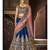 Dark-Green Embroidered Silk Semi Stitched Lehenga