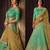 Green Embroidered Silk Semi Stitched Lehenga