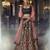 Dark-Blue Embroidered Silk Semi Stitched Lehenga