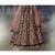 Dark-Blue Embroidered Silk Semi Stitched Lehenga