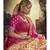 Beige Embroidered Silk Semi Stitched Lehenga