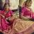 Beige Embroidered Silk Semi Stitched Lehenga