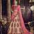 Beige Embroidered Silk Semi Stitched Lehenga