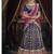 Dark-Blue Embroidered Jacquard Semi Stitched Lehenga