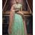 Green Embroidered Silk Semi Stitched Lehenga