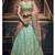 Green Embroidered Silk Semi Stitched Lehenga