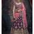 Purple Embroidered Velvet Semi Stitched Lehenga