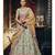 Sky Blue Embroidered Silk Semi Stitched Lehenga